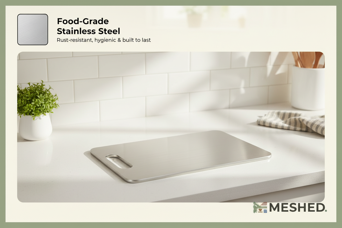 Feature card in Meshed kitchen setting